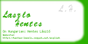 laszlo hentes business card