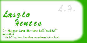 laszlo hentes business card